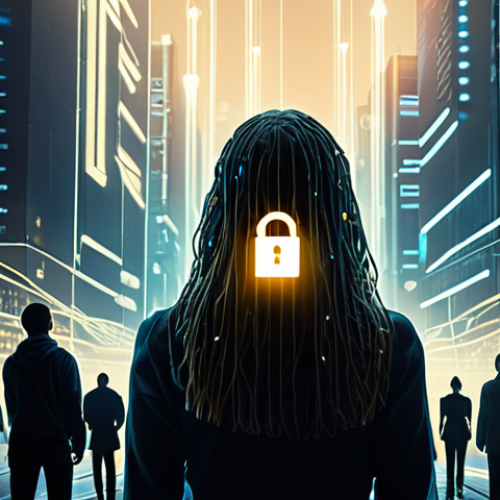 Home 15 Data Privacy & Consent**
A futuristic cityscape with glowing data streams flowing around diverse individuals. Some individuals have a clear "consent" icon above their heads, while others have a "withdraw" icon. Emphasize the concept of user control and data security with prominent padlock symbols. Overall tone: hopeful but vigilant.
**